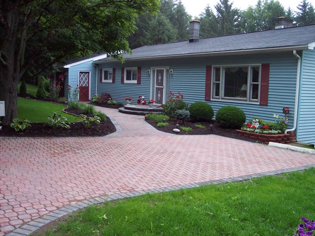 finished drive and sidewalk